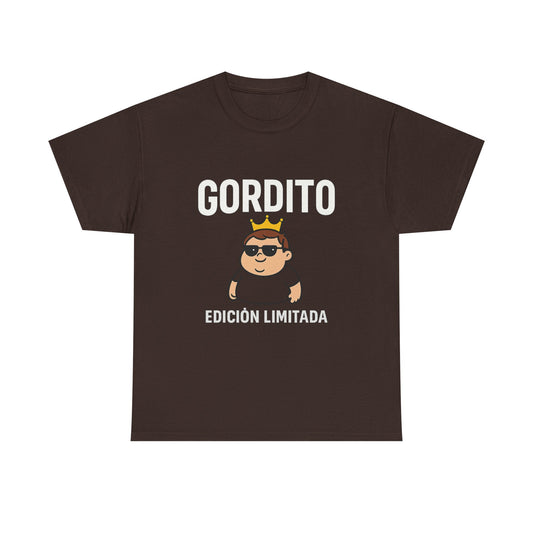 Limited Edition 'Gordito' Unisex Heavy Cotton Tee, Fun Graphic Tee, Quirky Shirt for Casual Outings, Gift for Friends, Streetwear Essential