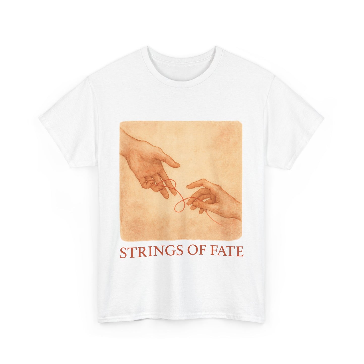 Strings of Fate Cotton Tee - Unisex T-Shirt for Love, Connection, Gift for Couples, Inspirational Quote, Perfect for Any Occasion