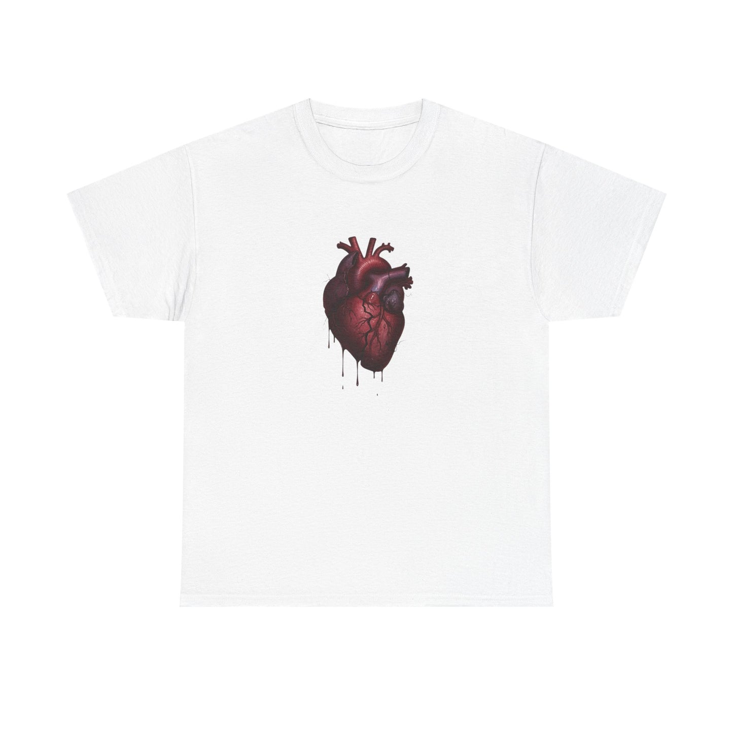Anatomical Heart T‑Shirt — Realistic Red Heart Graphic Tee