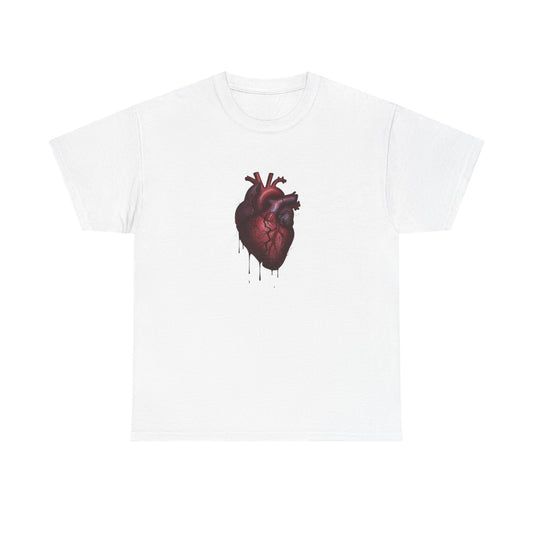 Anatomical Heart T‑Shirt — Realistic Red Heart Graphic Tee