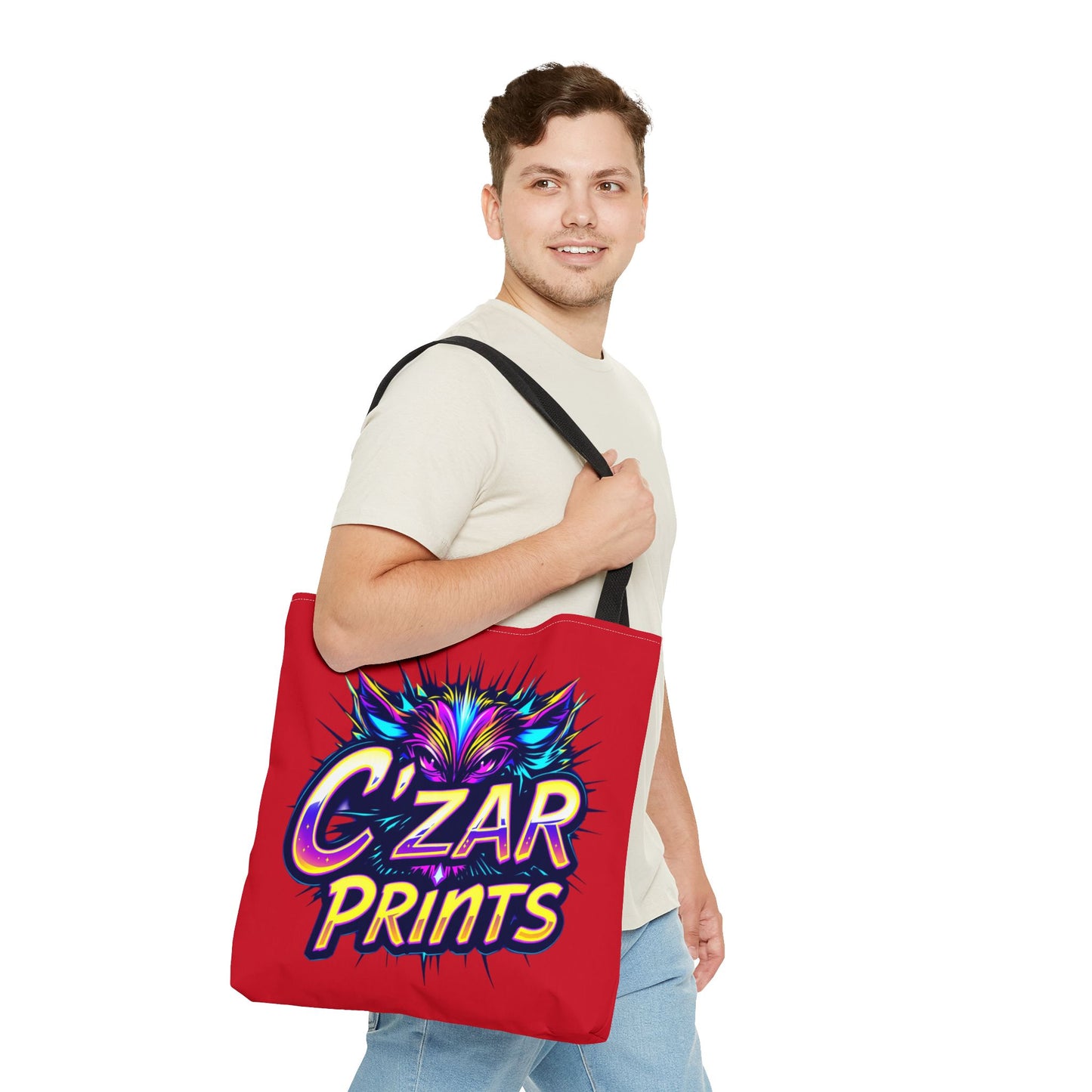 Vibrant Graphic Tote Bag - C'ZAR PRINTS Design