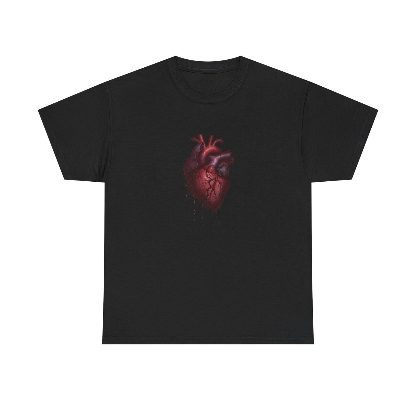 Anatomical Heart T‑Shirt — Realistic Red Heart Graphic Tee
