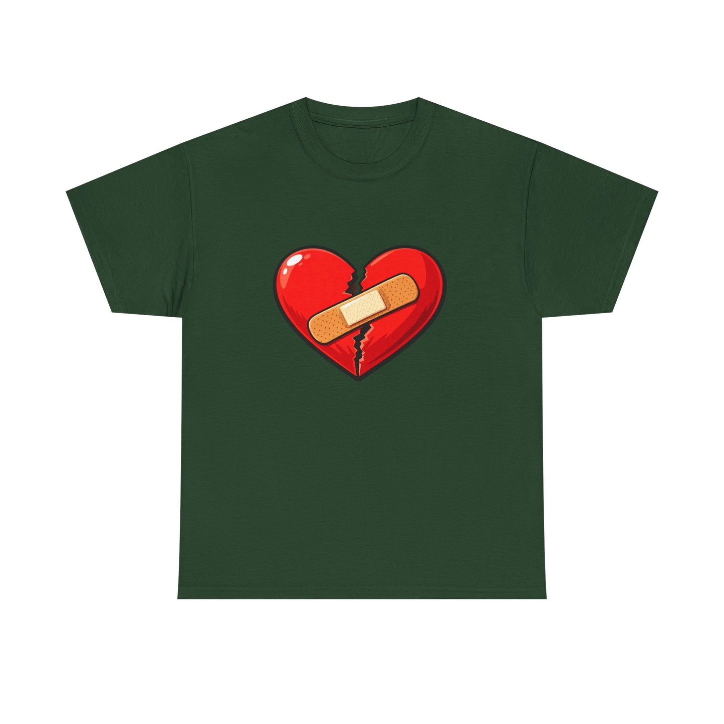 T-Shirt — Broken Heart with Bandage Graphic Tee
