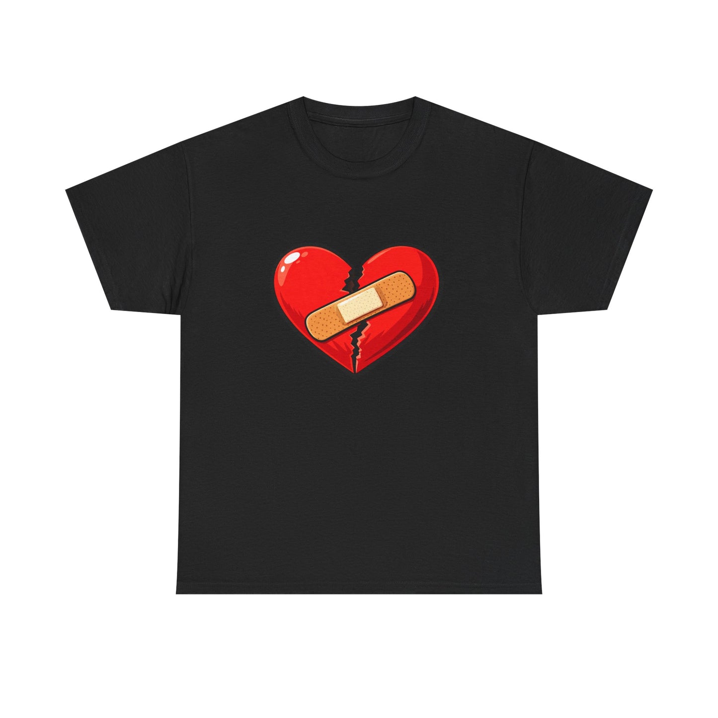 T-Shirt — Broken Heart with Bandage Graphic Tee