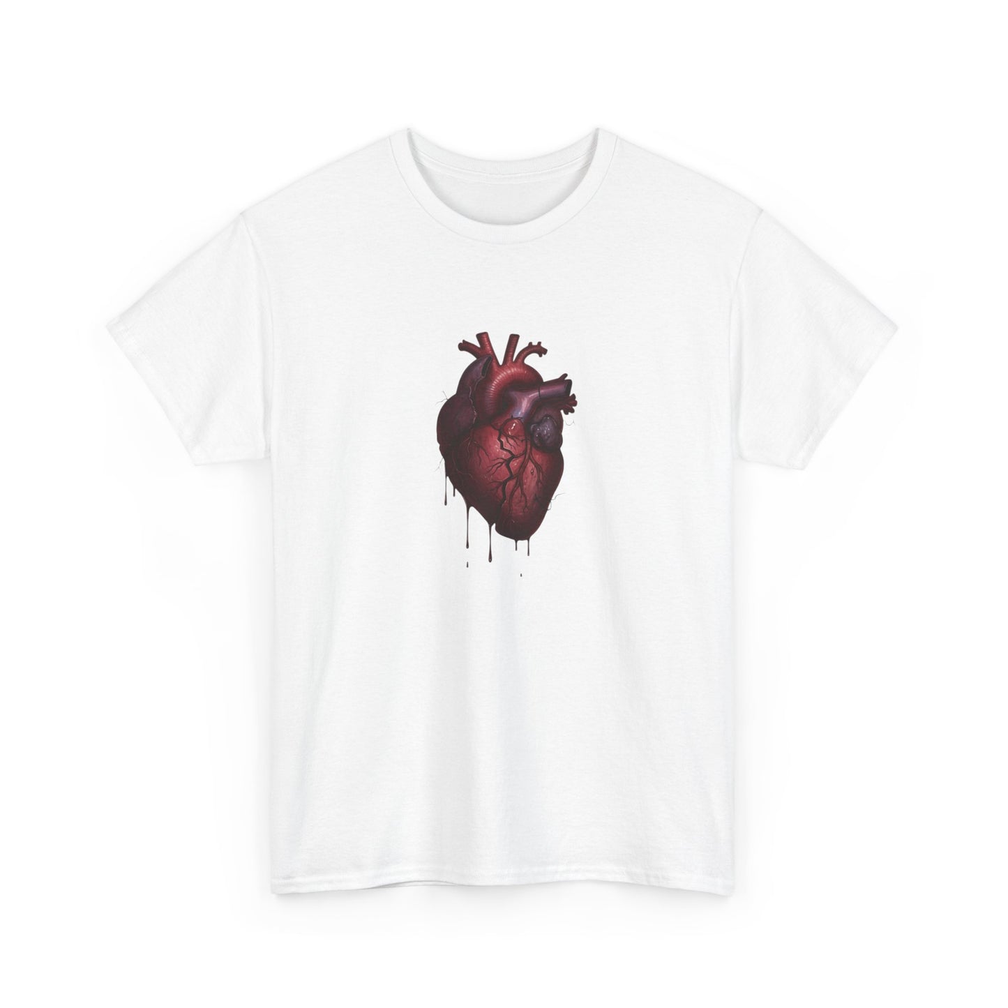 Anatomical Heart T‑Shirt — Realistic Red Heart Graphic Tee