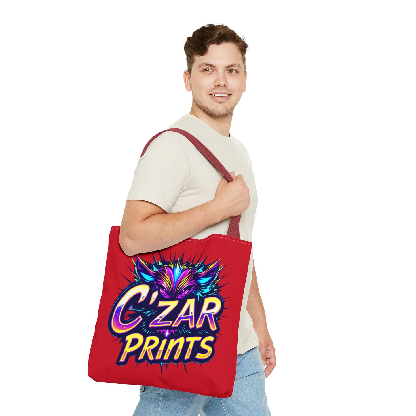 Vibrant Graphic Tote Bag - C'ZAR PRINTS Design