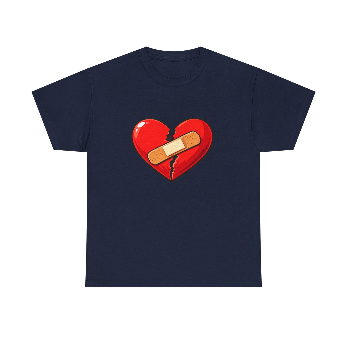 T-Shirt — Broken Heart with Bandage Graphic Tee