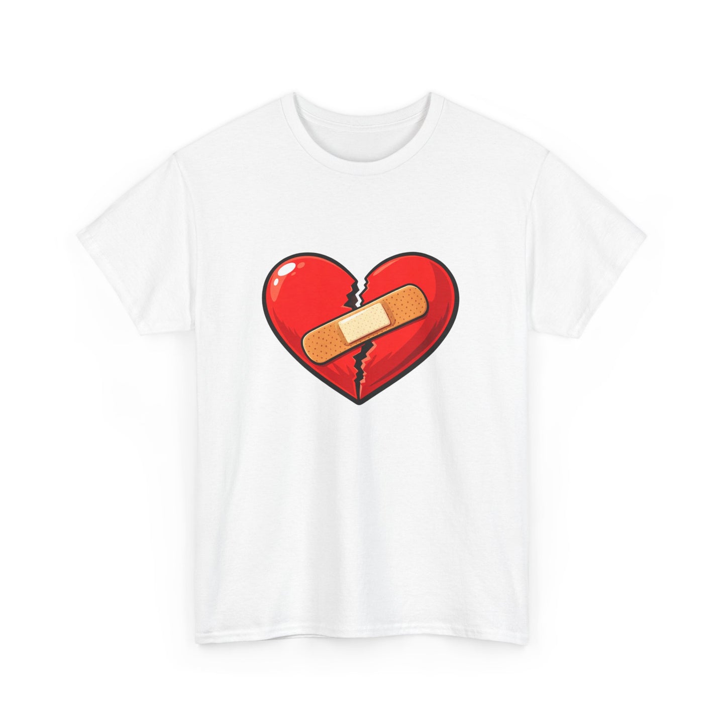 T-Shirt — Broken Heart with Bandage Graphic Tee