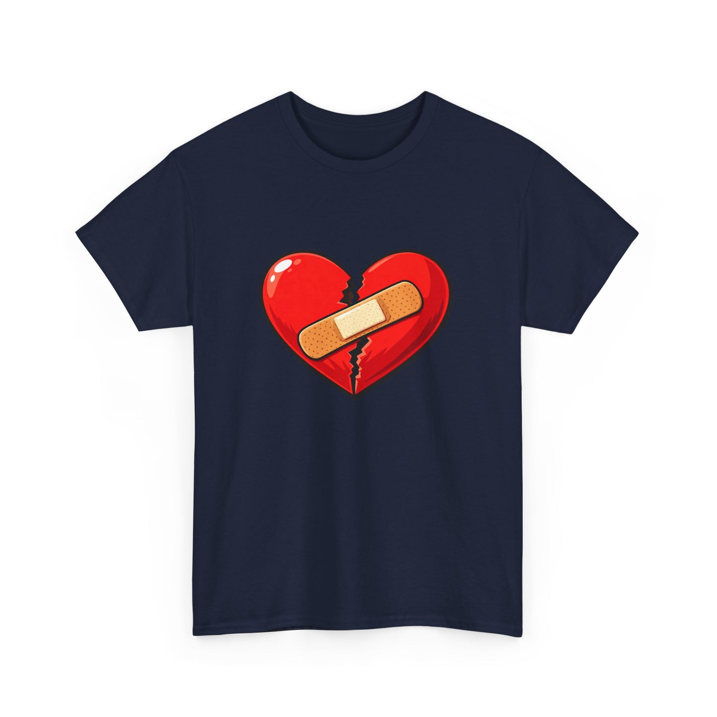 T-Shirt — Broken Heart with Bandage Graphic Tee