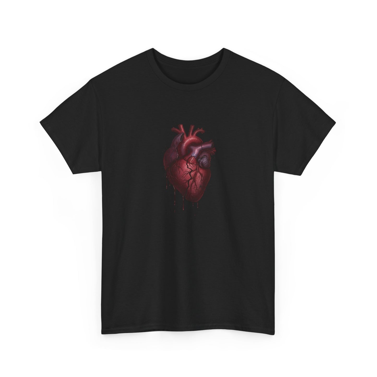 Anatomical Heart T‑Shirt — Realistic Red Heart Graphic Tee