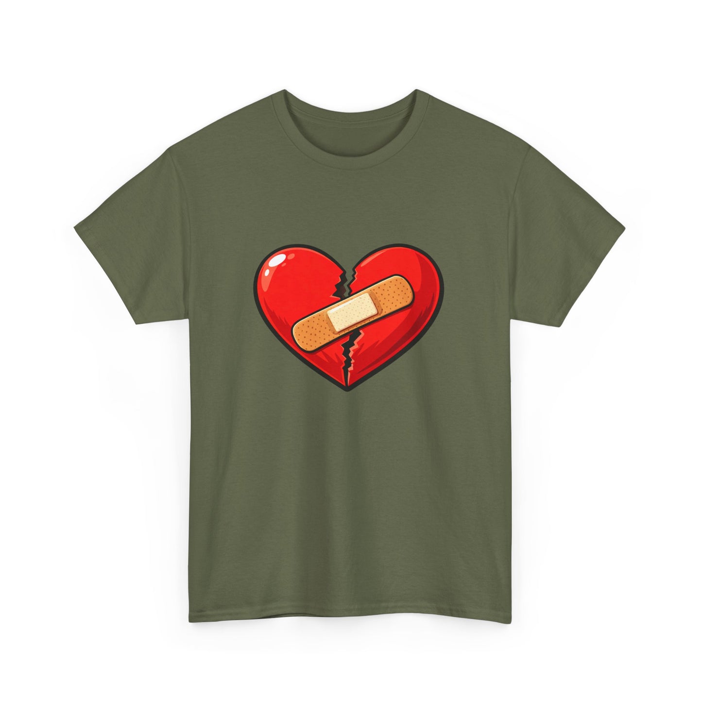 T-Shirt — Broken Heart with Bandage Graphic Tee