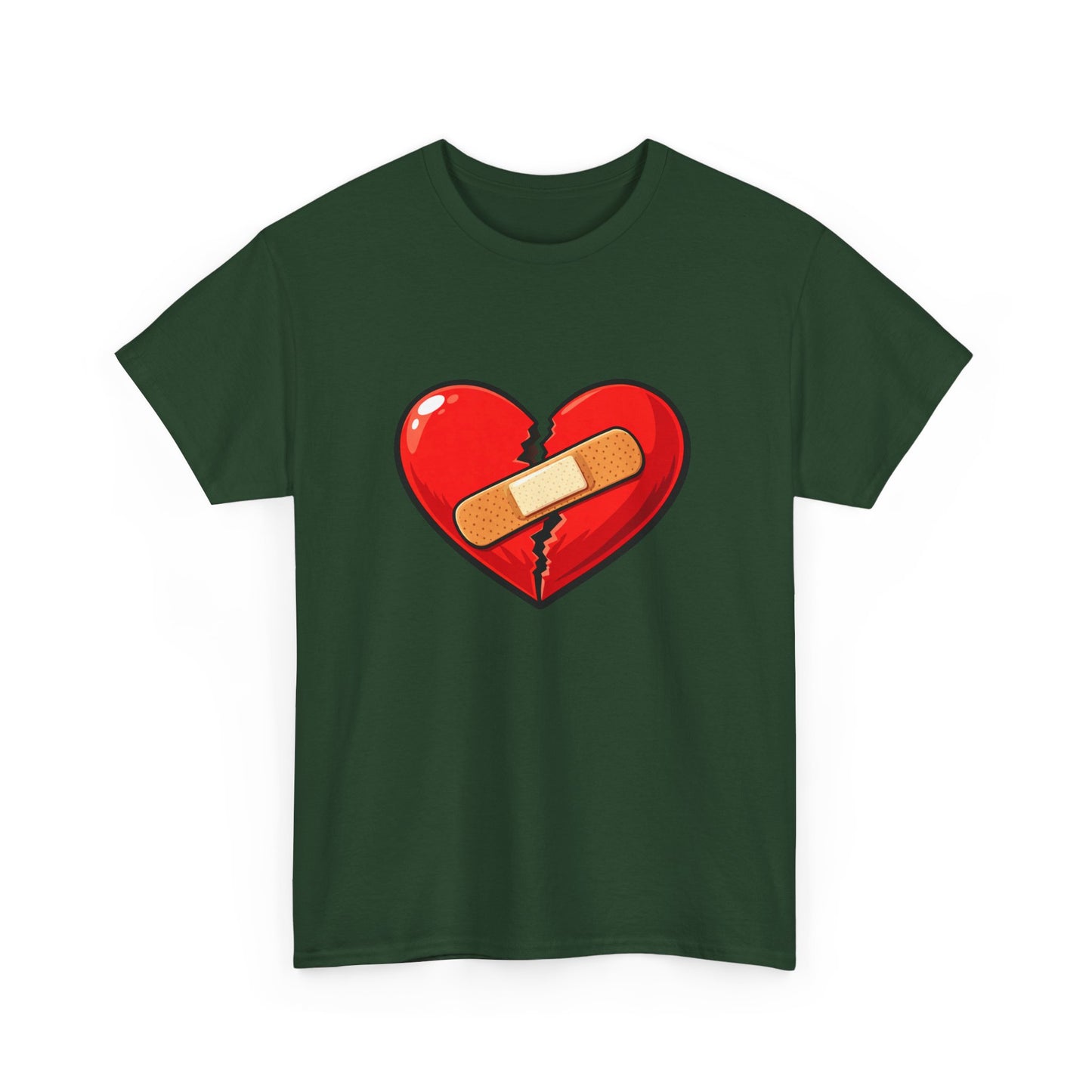 T-Shirt — Broken Heart with Bandage Graphic Tee